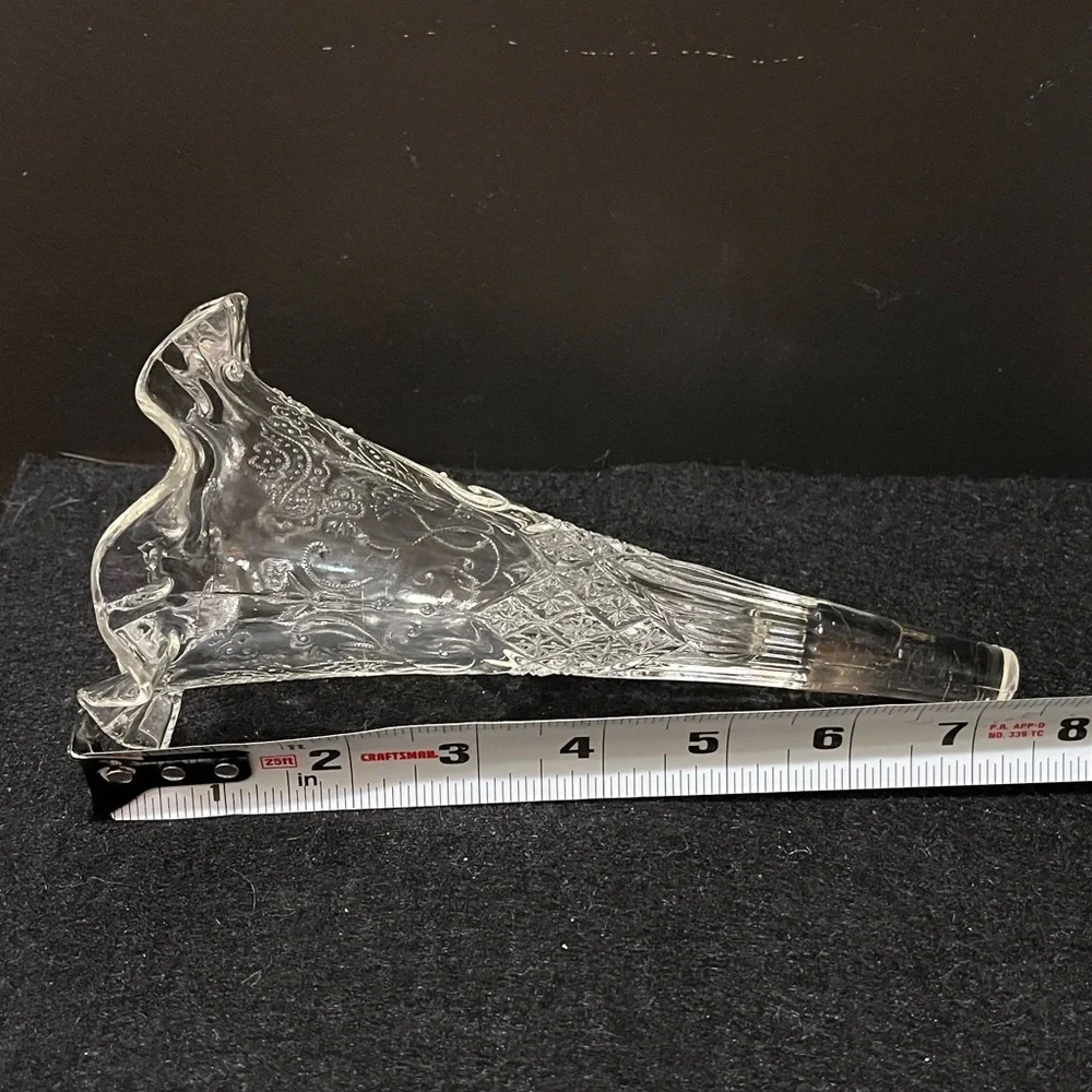 Vintage Automobile Limousine Glass Bud Vases Set of 2